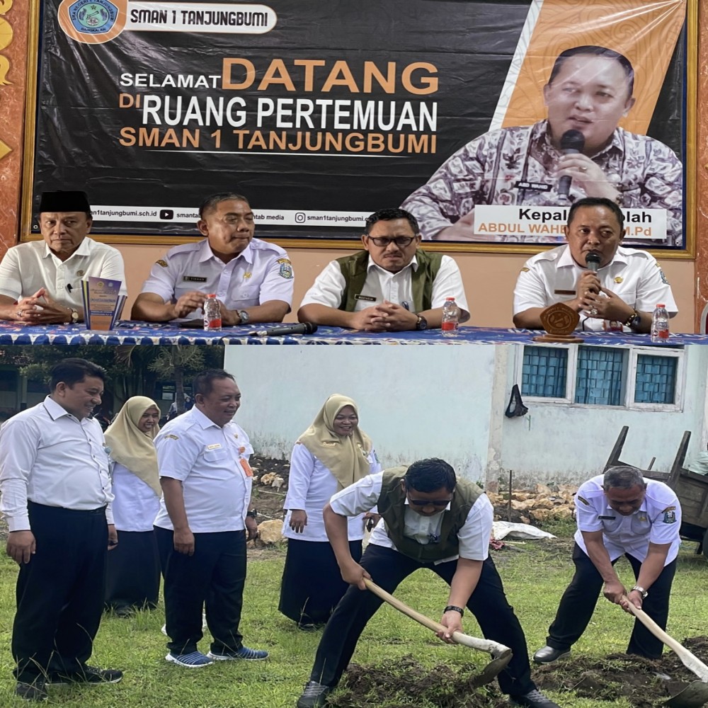 MONITORING KEGIATAN MADURA MAJU DAN UNGGUL SERTA KEGIATAN SEKOLAH INOVATIF KETAHANAN PANGAN OLEH  KEPALA BIDANG PPSMA dan KABID PENDIDIKAN BANGKALAN di SMAN 1 TANJUNGBUMI